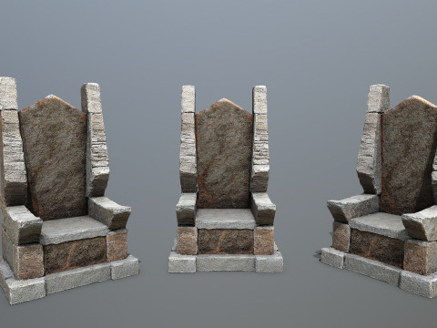Stone Throne 3D Model
