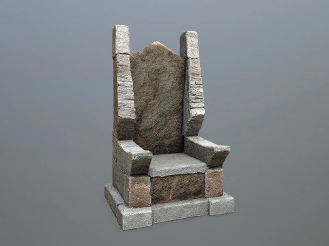 पत्थर का सिंहासन 3D मॉडल