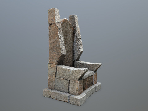 Stone Throne 3D Model