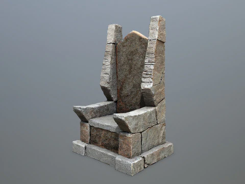 पत्थर का सिंहासन 3D मॉडल