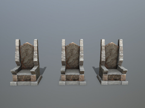 Stone Throne 3D Model