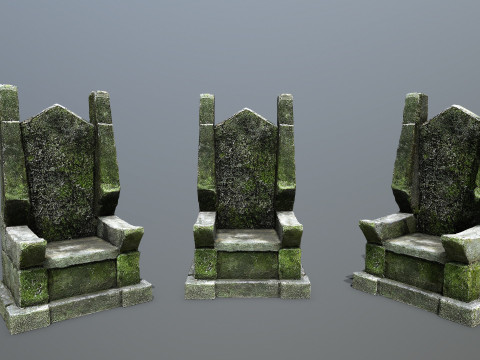 Stone Throne 3D Model