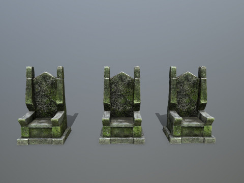 Stone Throne 3D Model