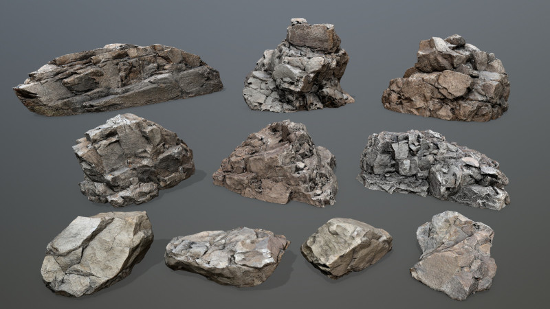 Desert cliff rocks Modelo 3D .c4d .max .obj .3ds .fbx .stl .blend