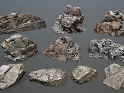 Desert cliff rocks 3D Model