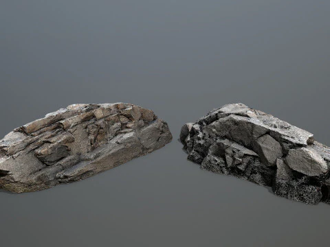 Desert cliff rocks 3D Model