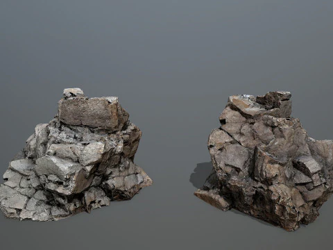 Desert cliff rocks 3D Model