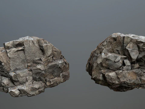 Desert cliff rocks 3D Model