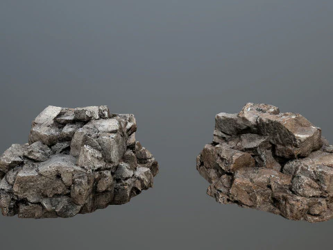 Desert cliff rocks 3D Model