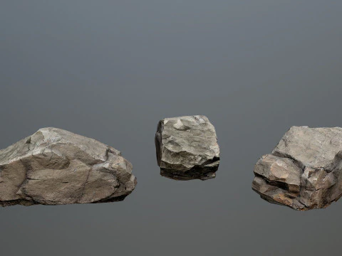 Desert cliff rocks 3D Model