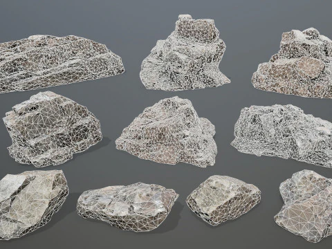 Desert cliff rocks 3D Model
