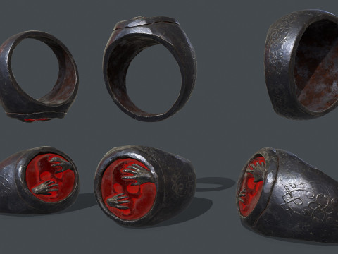 Skull Ring 3D Model