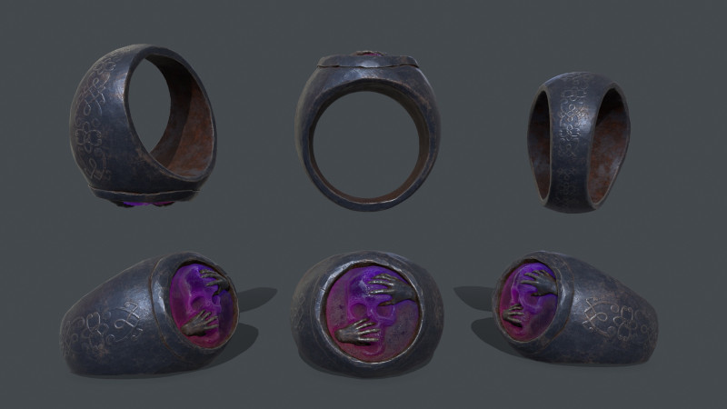 Skull Ring Modelo 3D .c4d .max .obj .3ds .fbx .stl .blend 