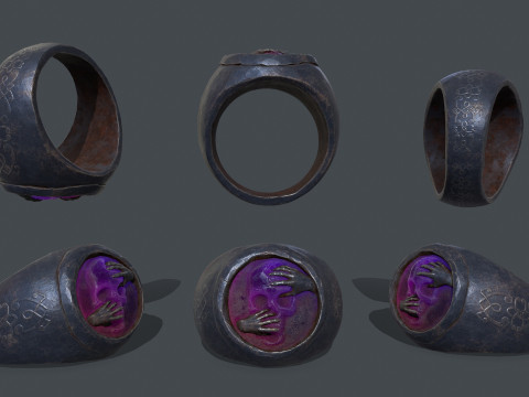 Skull Ring 3D मॉडल
