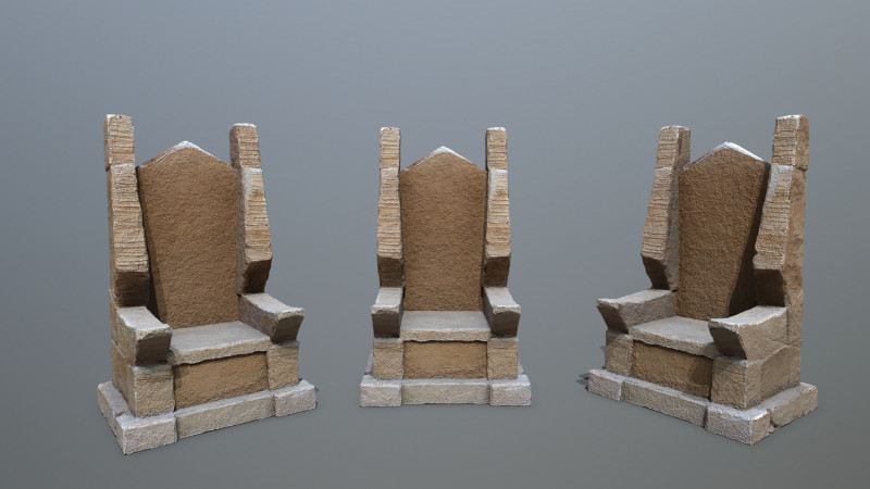 Stone Throne Modelo 3D .c4d .max .obj .3ds .fbx .stl .blend 