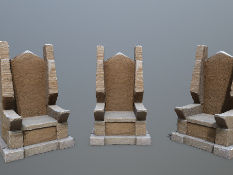 Stone Throne 3D Model