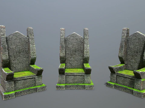 Каменный Трон 3D Модель