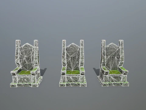 Stone Throne 3D Model