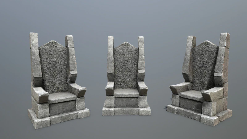 Trono de Pedra Modelo 3D .c4d .max .obj .3ds .fbx .stl .blend 