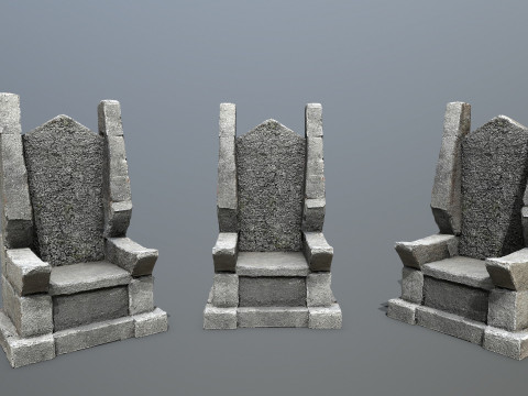 Stone Throne 3D Model