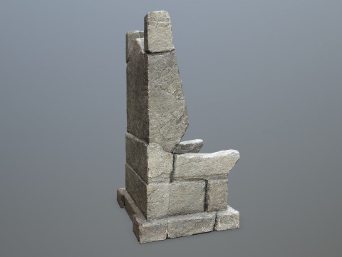 Stone Throne 3D Model