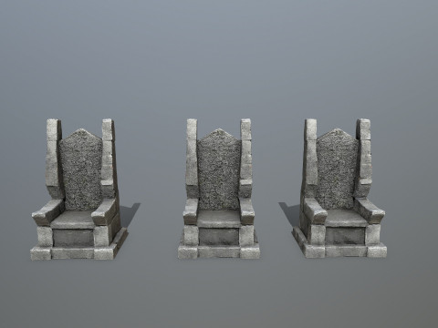 Stone Throne 3D Model