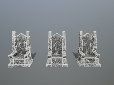 Stone Throne 3D Model