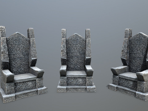 Stone Throne 3D Model