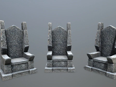Trono di pietra Modello 3D