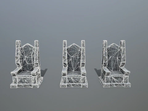 Stone Throne 3D Model