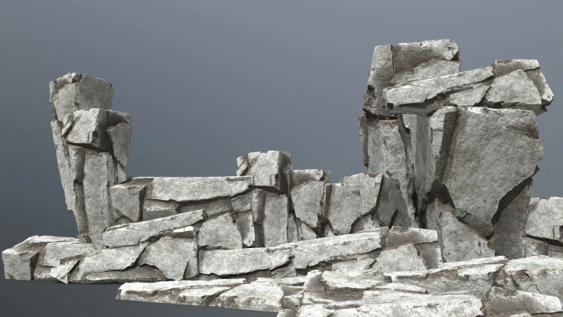 White rocks 3D Model .c4d .max .obj .3ds .fbx .stl .blend 