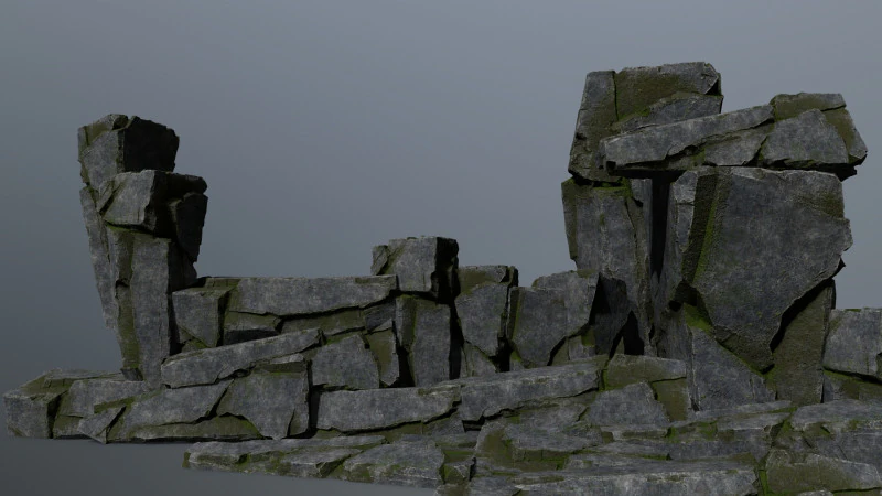 Cliff rocks 3D Model .c4d .max .obj .3ds .fbx .stl .blend