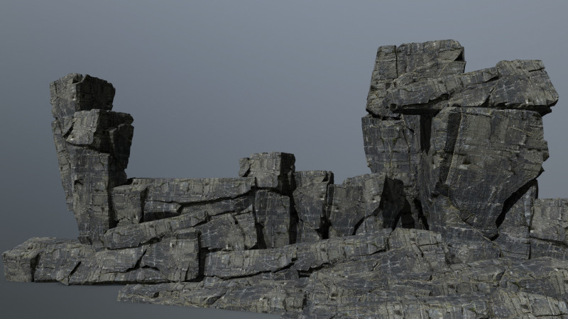 Cliff rocks Modello 3D .c4d .max .obj .3ds .fbx .stl .blend 