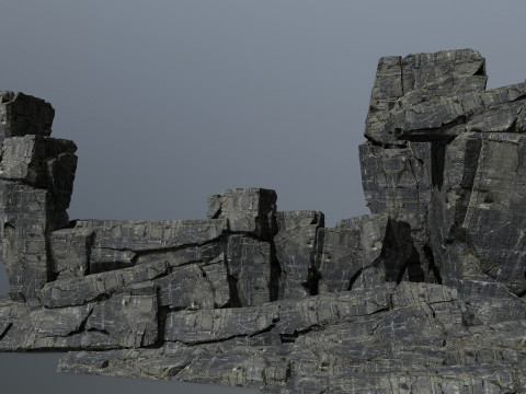 Cliff rocks 3D Model