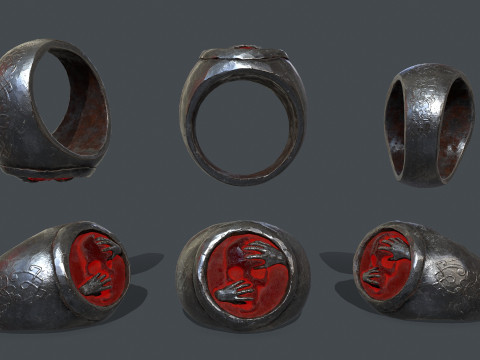 Skull Ring 3D 模型