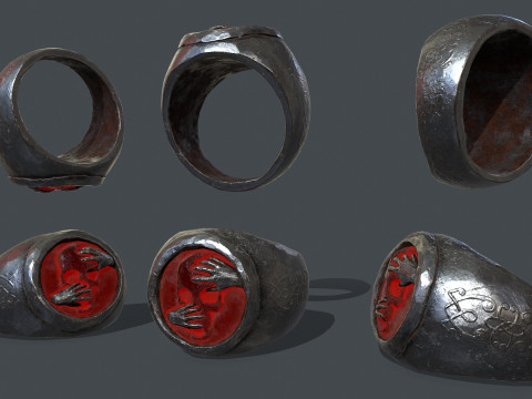 Skull Ring Model 3D