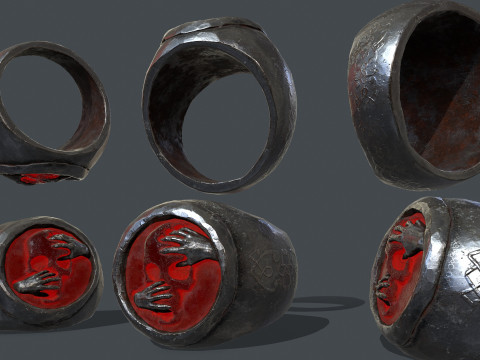 Skull Ring Model 3D