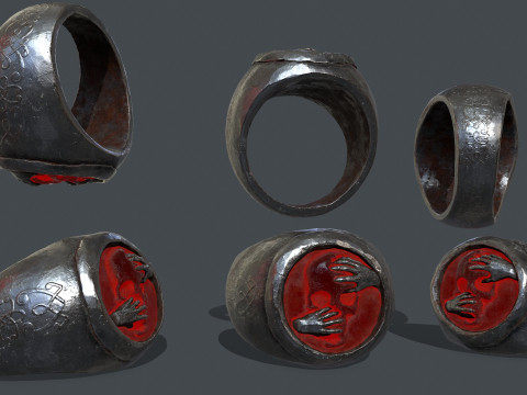 Skull Ring Model 3D