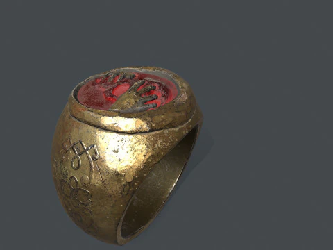 Bague en or puissance Modèle 3D