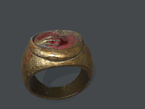 Bague en or puissance Modèle 3D