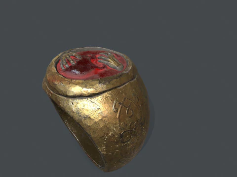 Bague en or puissance Modèle 3D