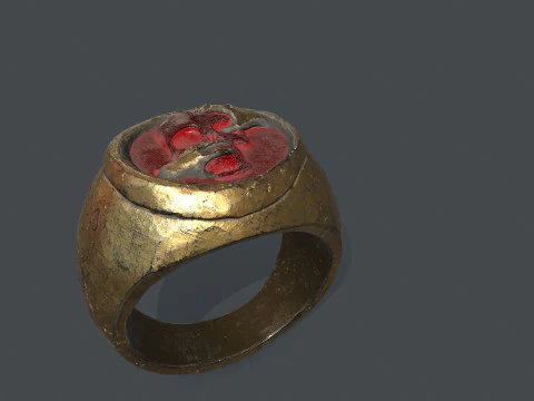 Bague en or puissance Modèle 3D