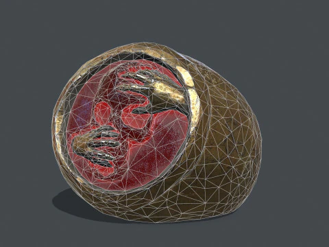 Bague en or puissance Modèle 3D