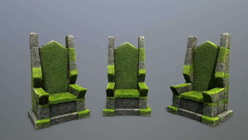 Stone Throne Modello 3D .c4d .max .obj .3ds .fbx .stl .blend 