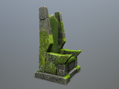Stone Throne Modello 3D