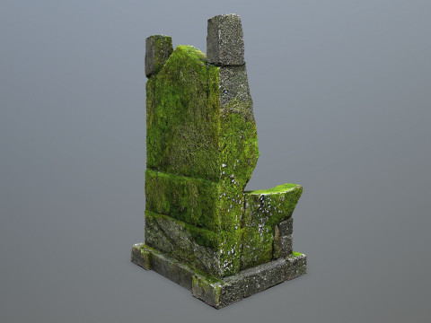 Stone Throne Modello 3D