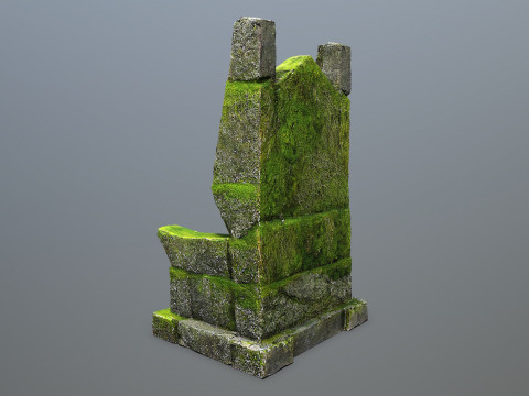 Stone Throne Modello 3D
