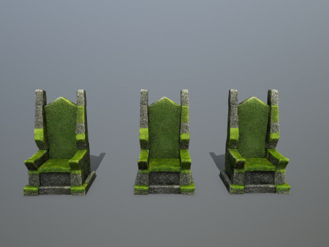 Stone Throne Modello 3D