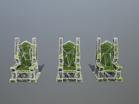 Stone Throne Modello 3D