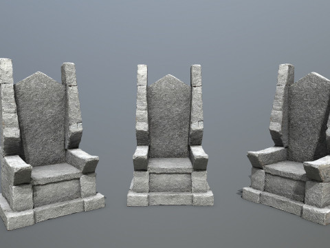 Stone Throne 3D Model